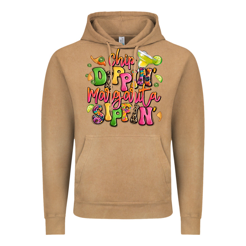 Chip Dippin' Margarita Sippin' Vintage Hoodie by LillyAllenDesigns | Teevron