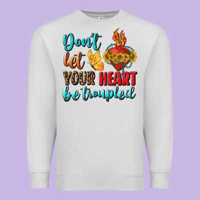Don't Let Your Heart Be Troupled Premium Sweatshirt Designed By Bundleandbundleshop