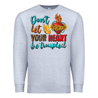 Heather Grey Don't Let Your Heart Be Troupled Premium Sweatshirt - BundleAndBundleShop