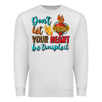 Oatmeal Heather Don't Let Your Heart Be Troupled Premium Sweatshirt - BundleAndBundleShop