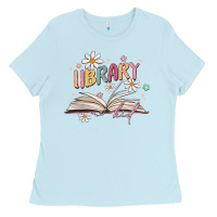 Baby Blue library kid Ladies Tee - MaliasSmallBusiness