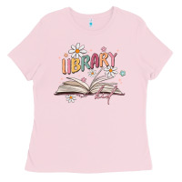 Bubblegum Pink library kid Ladies Tee - MaliasSmallBusiness