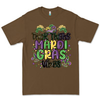 Cacao thick thighs mardi gras vibes Premium Tee - MaliasSmallBusiness