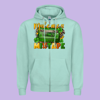 Make Me A Mixtape St. Patrick's Day Zipper Hoodie Designed By Cowgirlartshop