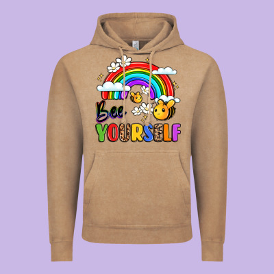 Bee Yourself Vintage Hoodie Designed By Lillyallendesigns