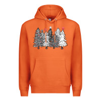 Carrot black and white christmas trees with lights Premium Hoodie - FaDigitalArtStudio