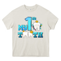 Cream my first tooth with teeth Heavy Core Tee - AdoDesignShop