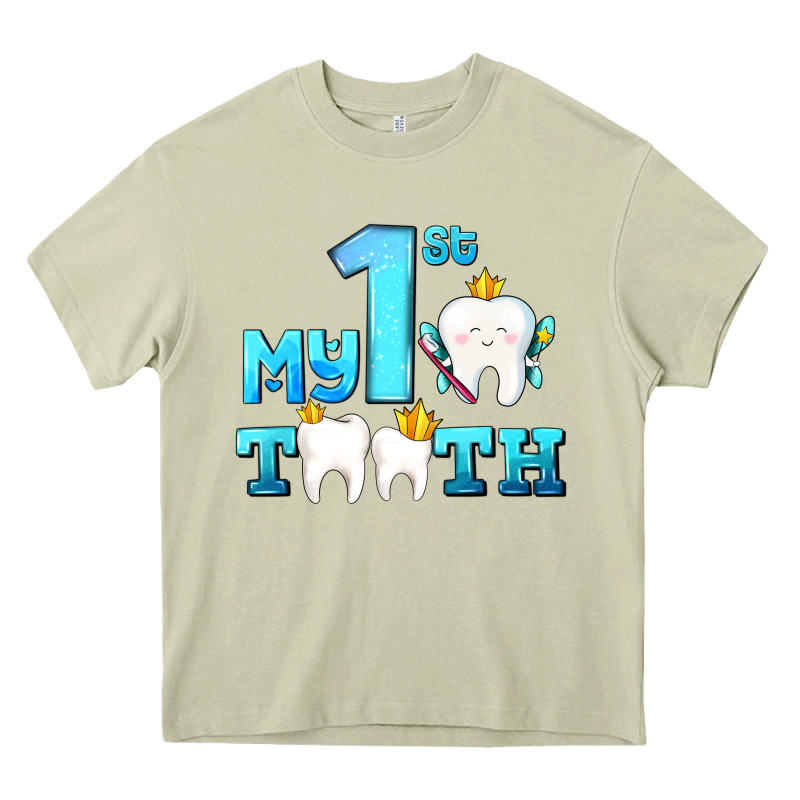 My First Tooth With Teeth Heavy Core Tee by AdoDesignShop | Teevron