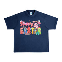 Navy Happy Easter Nurse Urban Heavy Tee - LillyAllenDesigns