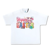 White Happy Easter Nurse Urban Heavy Tee - LillyAllenDesigns