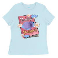 Baby Blue bookish passport Ladies Tee - MaliasSmallBusiness