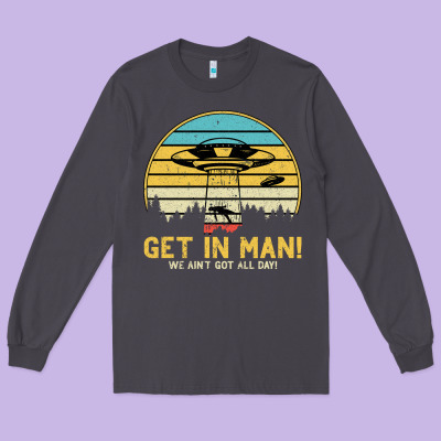 Ufo Vintage Retro Alien Outerspace Spaceship Long Sleeve Tee Designed By Bettercallsaul