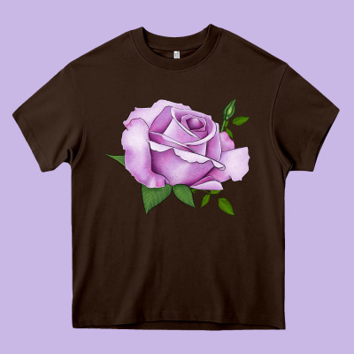 Life's Little Pleasures Rose Heavy Core Tee Designed By Lillyallendesigns