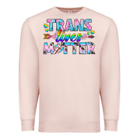 Pale Pink Western LGBTQ+ Trans Lives Matter Premium Sweatshirt - BundleAndBundleShop