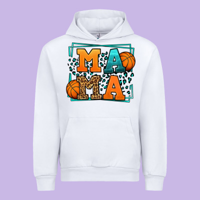 Leopard Basketball Mama Mother's Day Urban Hoodie Designed By Lillyallendesigns