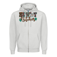 Dove Grey Howdy bitches mother's day Zipper Hoodie - HowdyJamesFarm