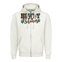 Oatmeal Heather Howdy bitches mother's day Zipper Hoodie - HowdyJamesFarm