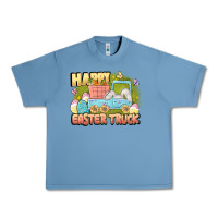Pebble Blue Happy Easter truck Urban Heavy Tee - LillyAllenDesigns