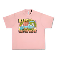 Salmon Happy Easter truck Urban Heavy Tee - LillyAllenDesigns