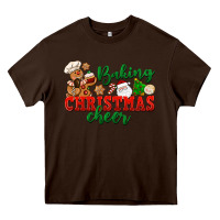 Chocolate Brown Baking Christmas cheer Heavy Core Tee - NancyCooperArtShop