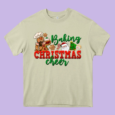 Baking Christmas Cheer Heavy Core Tee Designed By Nancycooperartshop