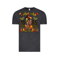 Vintage Black celebrate 1865 juneteenth with black woman Vintage Tee - LillyAllenDesigns