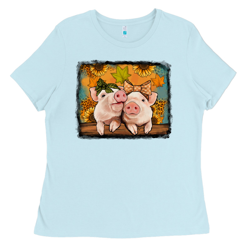Fall Pigs Ladies Tee by Jasminsmagicworld | Teevron