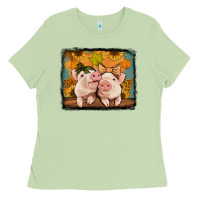 Matcha fall pigs Ladies Tee - Jasminsmagicworld