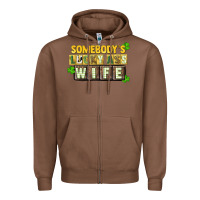 Chestnut St. Patrick's Somebody's lucky ass wife Zipper Hoodie - CowGirlArtShop
