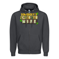 Smoke St. Patrick's Somebody's lucky ass wife Zipper Hoodie - CowGirlArtShop