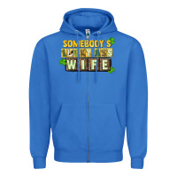 True Royal St. Patrick's Somebody's lucky ass wife Zipper Hoodie - CowGirlArtShop