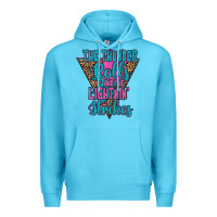 Ocean Blue THE THUNDER ROLLS AND THE LIGHTNIN’ STRİKES Premium Hoodie - JahusDesignShop
