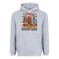 Heather Grey merry christmas with western trees bbs Heavyweight Hoodie - BundleAndBundleShop