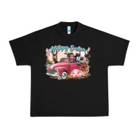 Black Happy Easter truck with Easter farm animals Urban Heavy Tee - LillyAllenDesigns