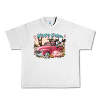 Lunar Rock Happy Easter truck with Easter farm animals Urban Heavy Tee - LillyAllenDesigns