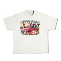 Pistachio Happy Easter truck with Easter farm animals Urban Heavy Tee - LillyAllenDesigns