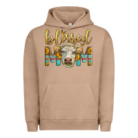 Pigment Burro Western Blessed Mom Charolais Bull Mother's Day Urban Hoodie - LillyAllenDesigns