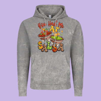You Had Me At Salsa Vintage Hoodie Designed By Lillyallendesigns
