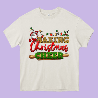 Baking Christmas Cheer Heavy Core Tee Designed By Nancycooperartshop