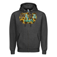 Charcoal Heather Mama vibes leopard mother's day Zipper Hoodie - HowdyJamesFarm