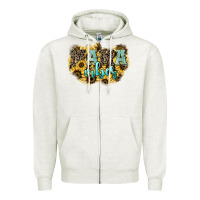 Oatmeal Heather Mama vibes leopard mother's day Zipper Hoodie - HowdyJamesFarm