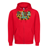 Red Mama vibes leopard mother's day Zipper Hoodie - HowdyJamesFarm