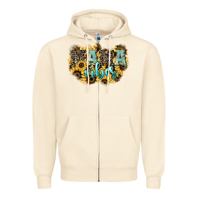 Mama Vibes Leopard Mother's Day Zipper Hoodie by HowdyJamesFarm | Teevron