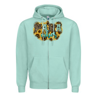 Seafoam Mama vibes leopard mother's day Zipper Hoodie - HowdyJamesFarm