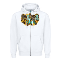 White Mama vibes leopard mother's day Zipper Hoodie - HowdyJamesFarm