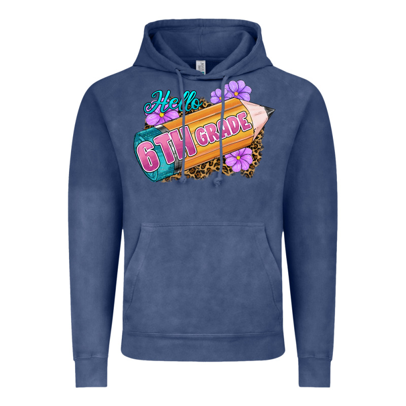 Hello 6th Grade Vintage Hoodie by RanaPortraitStore | Teevron