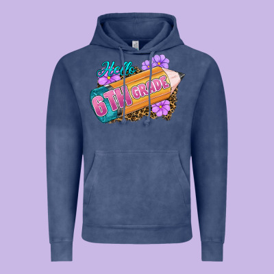 Hello 6th Grade Vintage Hoodie Designed By Ranaportraitstore