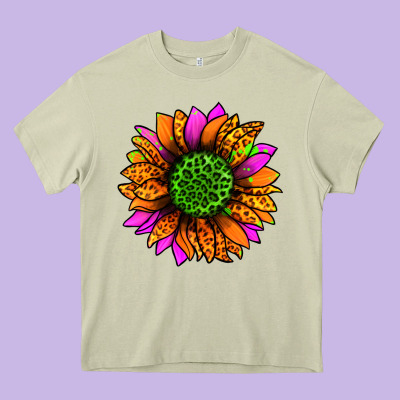 Halloween Sunflower Heavy Core Tee Designed By Jasminsmagicworld