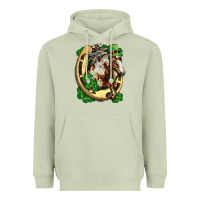 Horse With Horseshoe St Patricks Day Heavyweight Hoodie | Teevron