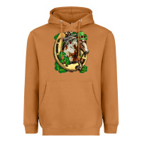 Meerkat Horse with horseshoe st patricks day Heavyweight Hoodie - FaDigitalArtStudio